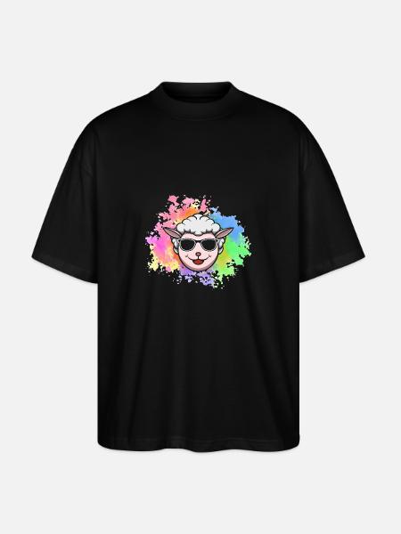 Shepherd Sheep - Stanley/Stella Oversized Unisex Organic T-shirt Blaster 2.0 - black