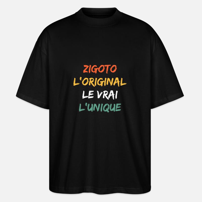 Zigoto - T-shirt bio Blaster 2.0 coupe oversize Stanley/Stella Unisexe - noir