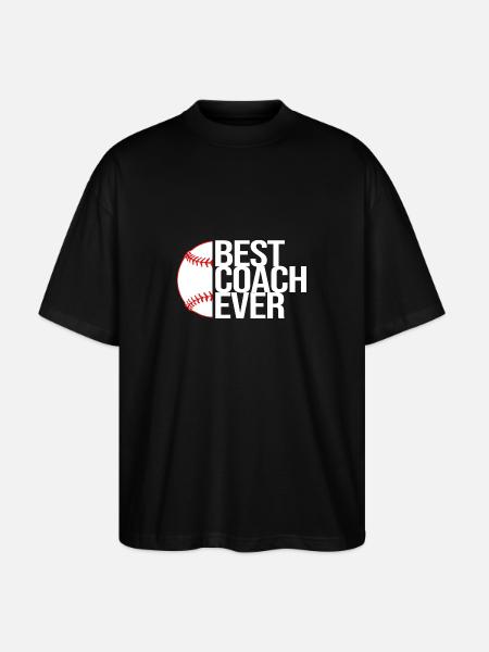 Baseball Coach - Stanley/Stella Oversized Unisex Organic T-shirt Blaster 2.0 - black