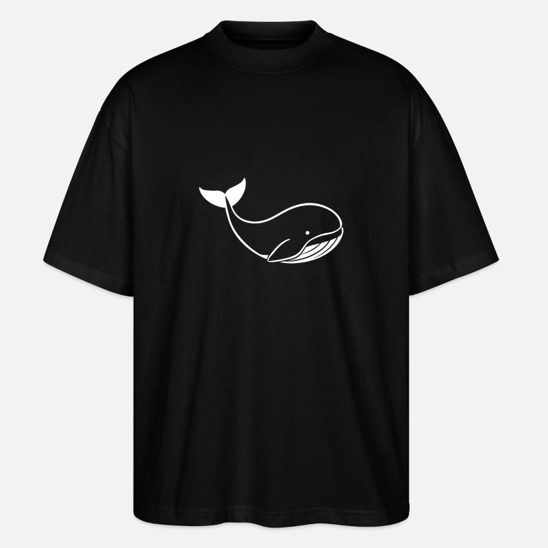Bébé baleine - T-shirt bio Blaster 2.0 coupe oversize Stanley/Stella Unisexe - noir