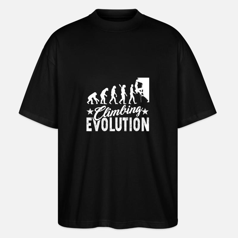 Climbing Evolution - Stanley/Stella Oversized Unisex Organic T-shirt Blaster 2.0 - black