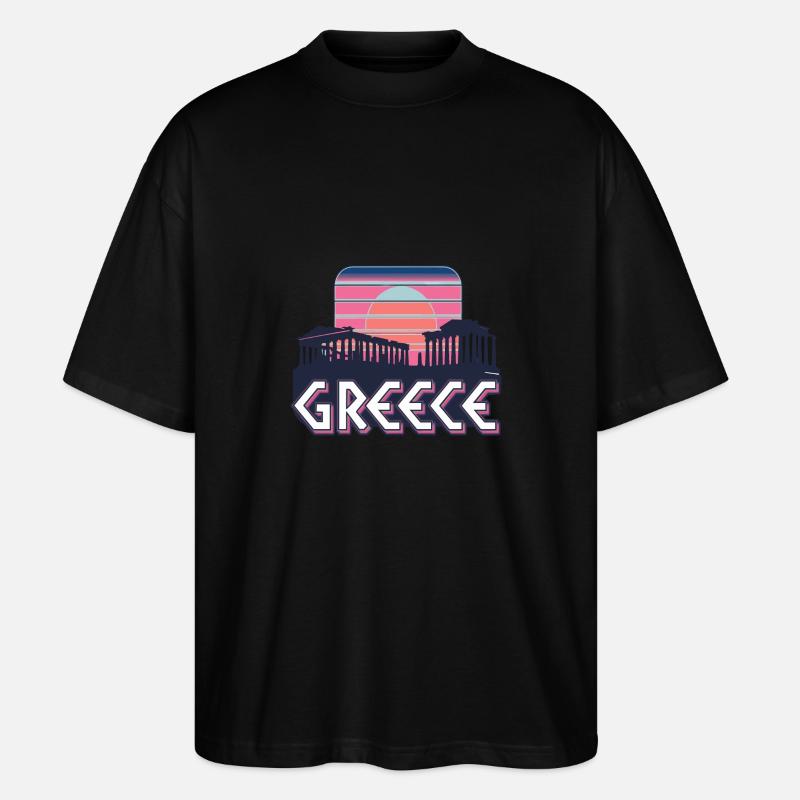 Greece Griechenland - Stanley/Stella Oversized Unisex Bio T-Shirt Blaster 2.0 - Schwarz