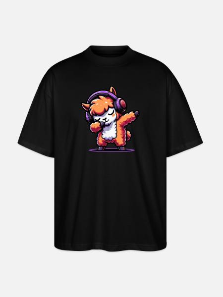 Dabbing Alpaca - Stanley/Stella Oversized Unisex Organic T-shirt Blaster 2.0 - black