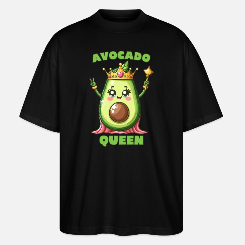 Avocado-Königin - Stanley/Stella Oversized Unisex Bio T-Shirt Blaster 2.0 - Schwarz