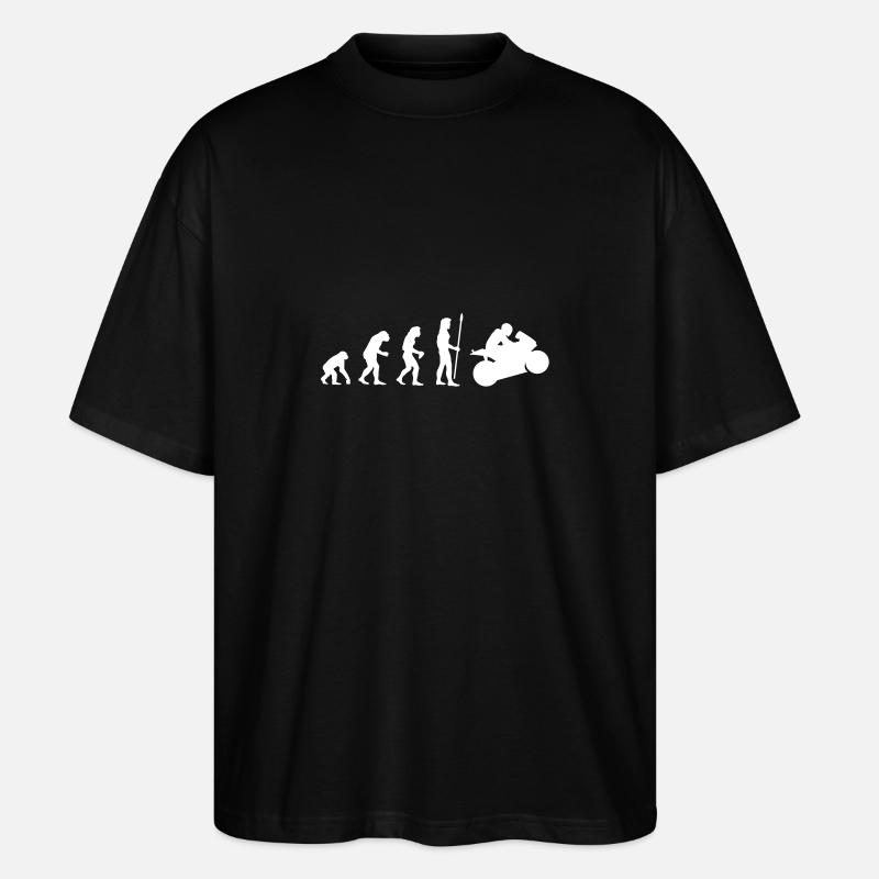evolution_motorbike1 - Stanley/Stella Oversized Unisex Organic T-shirt Blaster 2.0 - black