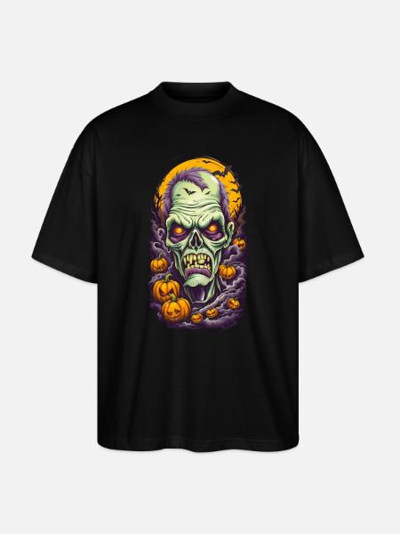 Halloween Zombie - Stanley/Stella Oversized Unisex Organic T-shirt Blaster 2.0 - black