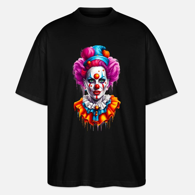 Halloween Pierrette - Stanley/Stella Oversized Unisex Bio T-Shirt Blaster 2.0 - Schwarz
