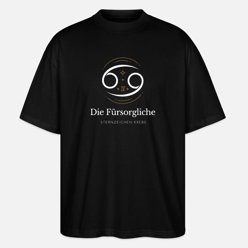 Krebs Sternzeichen Emblem - Stanley/Stella Oversized Unisex Bio T-Shirt Blaster 2.0 - Schwarz