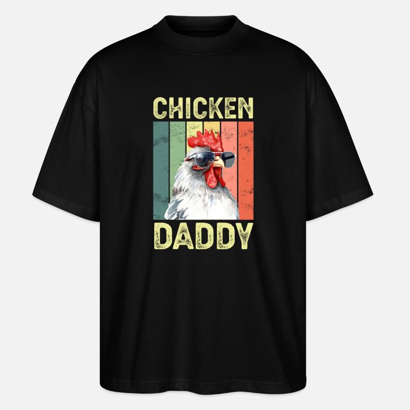 Huhn Hühner - Stanley/Stella Oversized Unisex Bio T-Shirt Blaster 2.0 - Schwarz