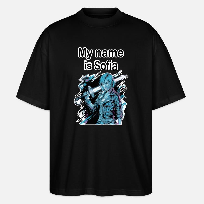 Mein Name ist Sofia 2026 - Stanley/Stella Oversized Unisex Bio T-Shirt Blaster 2.0 - Schwarz