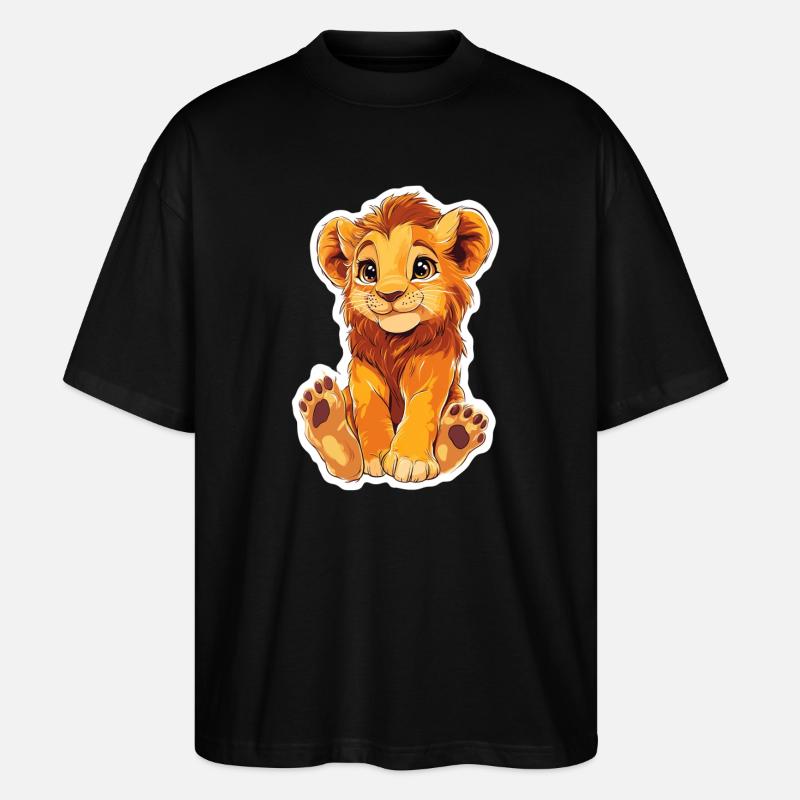 Löwe - Stanley/Stella Oversized Unisex Bio T-Shirt Blaster 2.0 - Schwarz