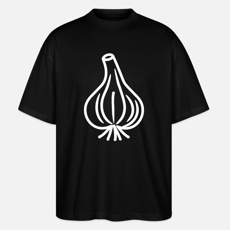 Minimalistische Knoblauchzehe - Stanley/Stella Oversized Unisex Bio T-Shirt Blaster 2.0 - Schwarz