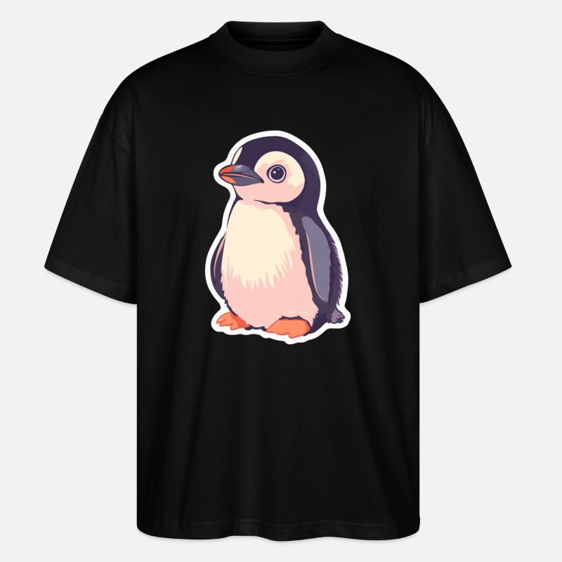 Pinguin - Stanley/Stella Oversized Unisex Bio T-Shirt Blaster 2.0 - Schwarz