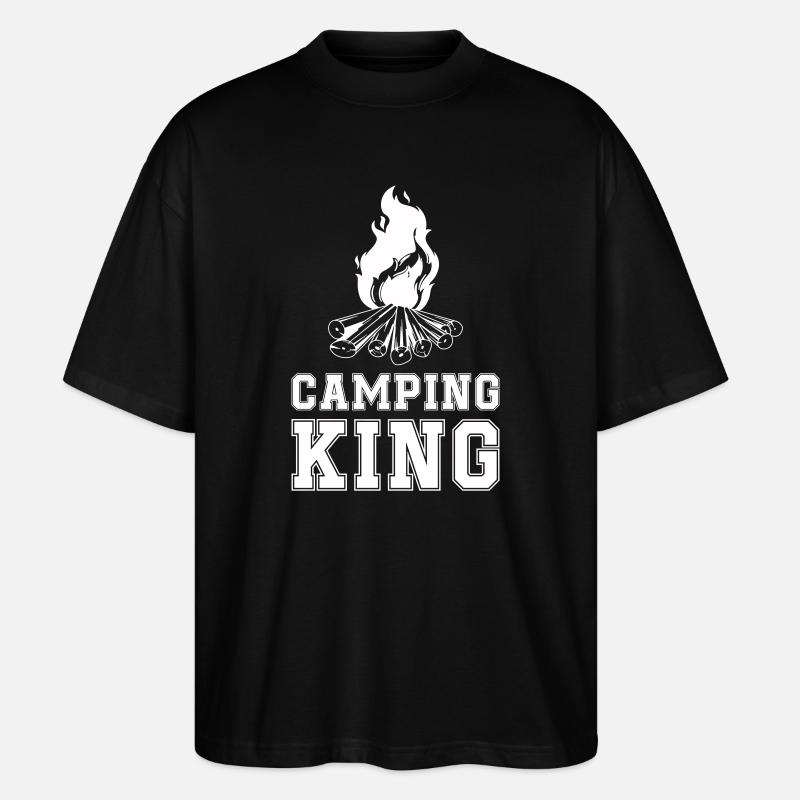 Camping King Lagerfeuer - Stanley/Stella Oversized Unisex Bio T-Shirt Blaster 2.0 - Schwarz