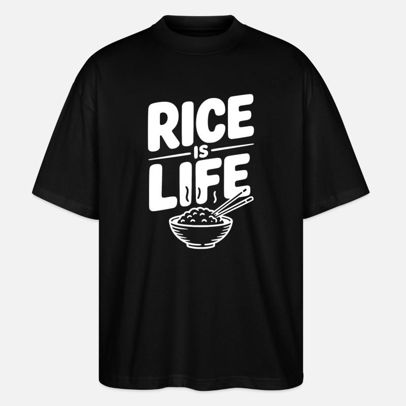 Reis ist Leben - Stanley/Stella Oversized Unisex Bio T-Shirt Blaster 2.0 - Schwarz