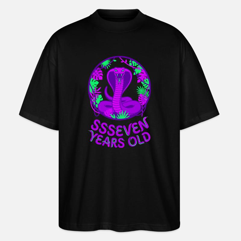 Serpent cobra de sept ans - T-shirt bio Blaster 2.0 coupe oversize Stanley/Stella Unisexe - noir