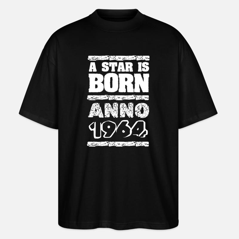 1964 - Stanley/Stella Oversized Unisex Bio T-Shirt Blaster 2.0 - Schwarz