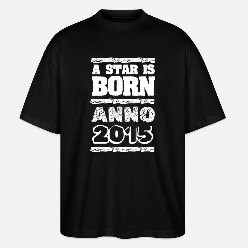 Jahr 2015 - Stanley/Stella Oversized Unisex Bio T-Shirt Blaster 2.0 - Schwarz