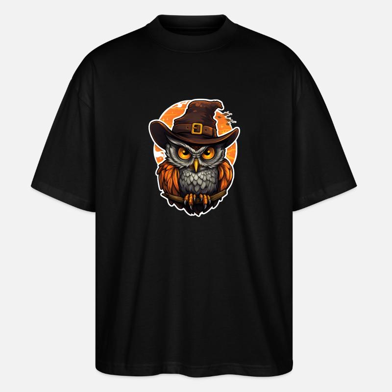 Eule Halloween - Stanley/Stella Oversized Unisex Bio T-Shirt Blaster 2.0 - Schwarz