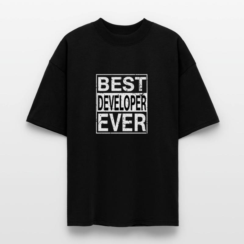 Best Developer Ever Developer Gift Stanley/Stella Oversized Unisex Organic T-shirt Blaster 2.0