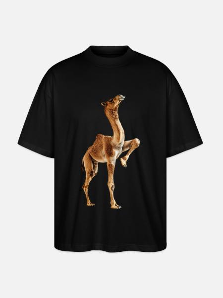 Kamel - Stanley/Stella Oversized Unisex Bio T-Shirt Blaster 2.0 - Schwarz