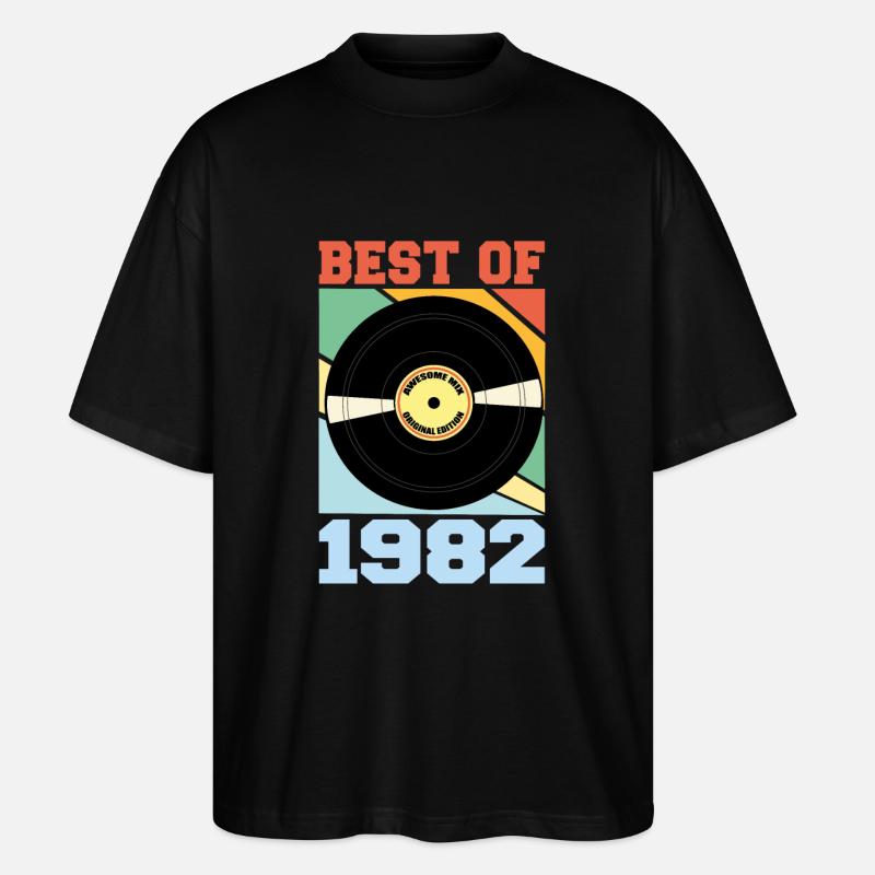 Best of 1982 - Stanley/Stella Oversized Unisex Bio T-Shirt Blaster 2.0 - Schwarz