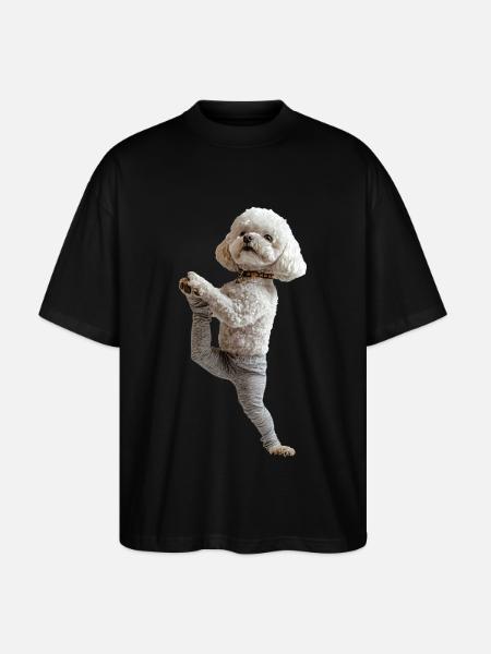 Bichon Frisé - Stanley/Stella Oversized Unisex Bio T-Shirt Blaster 2.0 - Schwarz