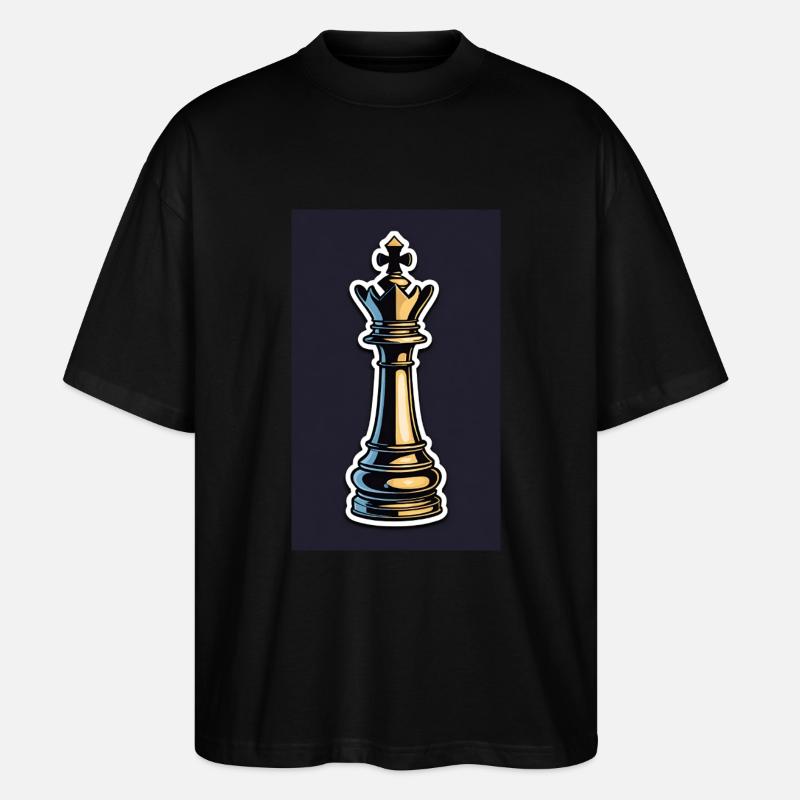Échecs | Pièce d’échecs | Joueur d’échecs - T-shirt bio Blaster 2.0 coupe oversize Stanley/Stella Unisexe - noir