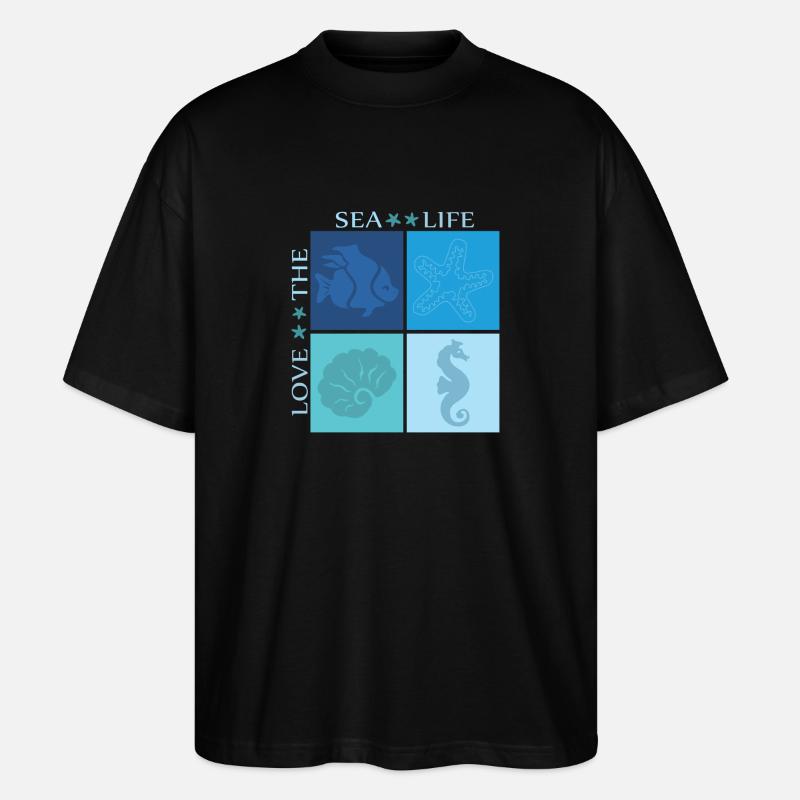 Leben im Meer - Stanley/Stella Oversized Unisex Bio T-Shirt Blaster 2.0 - Schwarz