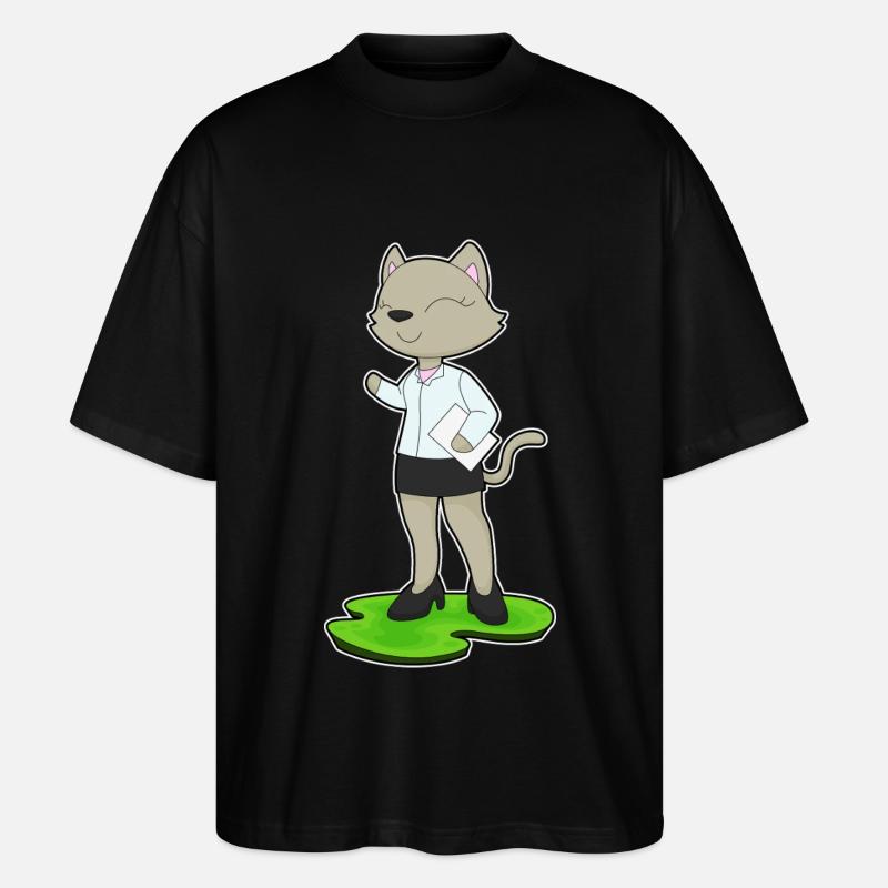Note du secrétaire Cat - T-shirt bio Blaster 2.0 coupe oversize Stanley/Stella Unisexe - noir