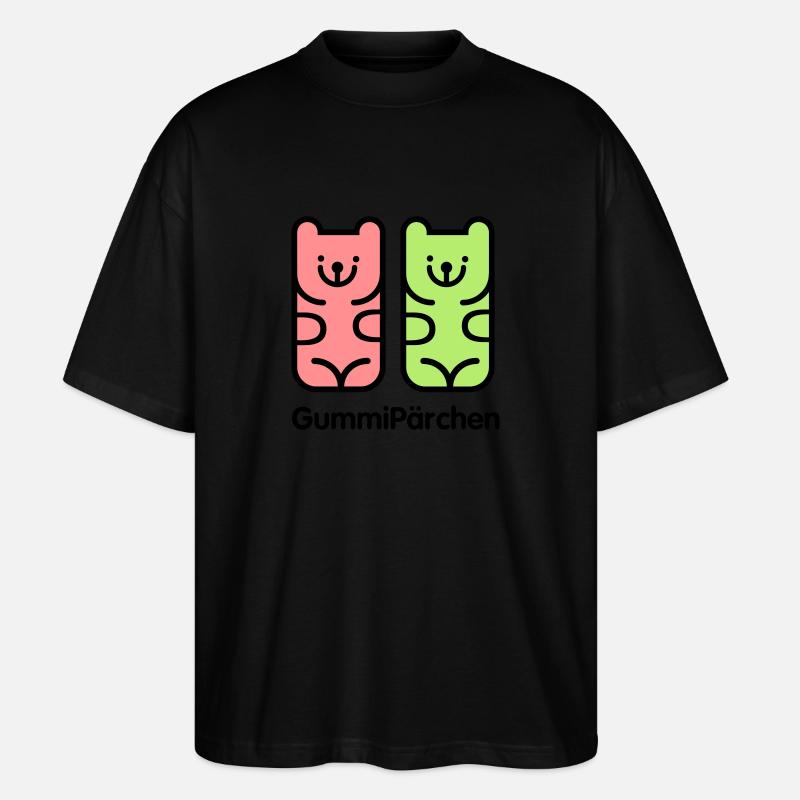 GummiPärchen - Stanley/Stella Oversized Unisex Bio T-Shirt Blaster 2.0 - Schwarz