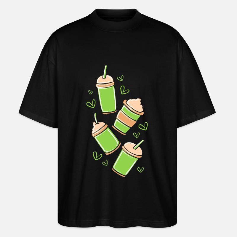 Matcha Tee - Stanley/Stella Oversized Unisex Bio T-Shirt Blaster 2.0 - Schwarz