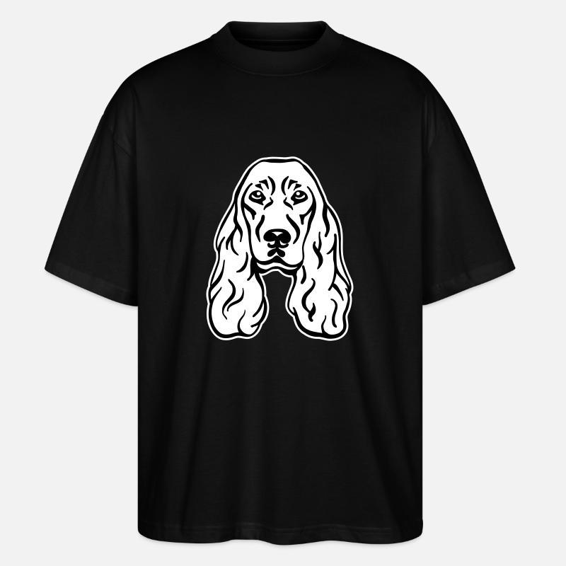 Cocker Spaniel - Stanley/Stella Oversized Unisex Organic T-shirt Blaster 2.0 - black