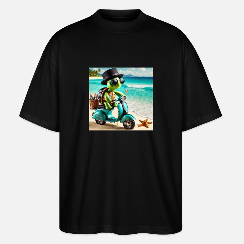 Strand-Bösewicht - Stanley/Stella Oversized Unisex Bio T-Shirt Blaster 2.0 - Schwarz