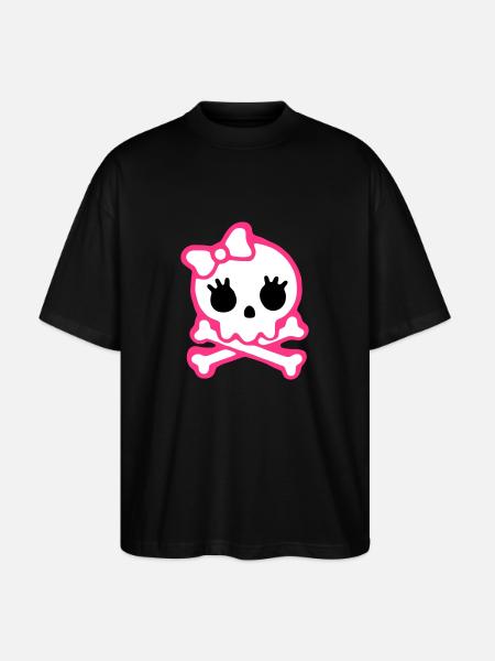 skull - Stanley/Stella Oversized Unisex Bio T-Shirt Blaster 2.0 - Schwarz