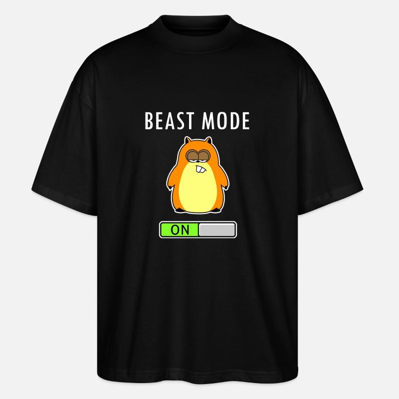 Beast Mode - Stanley/Stella Oversized Unisex Bio T-Shirt Blaster 2.0 - Schwarz