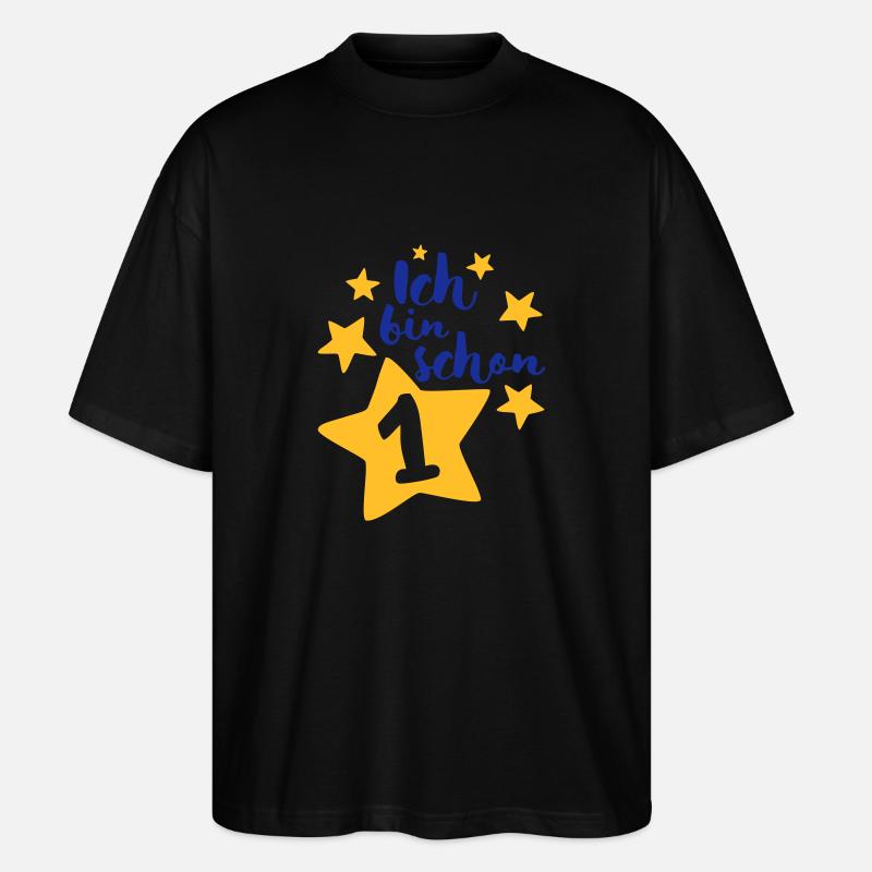 Ich bin schon Eins! - Stanley/Stella Oversized Unisex Bio T-Shirt Blaster 2.0 - Schwarz