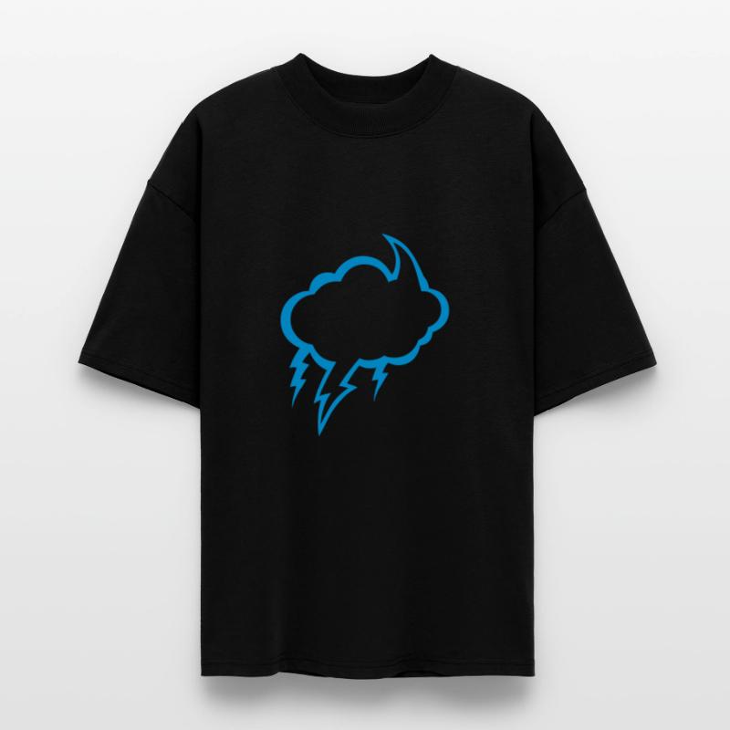 bubble cloud eclair dark cloudy lightning 2210 Stanley/Stella Oversized Unisex Organic T-shirt Blaster 2.0