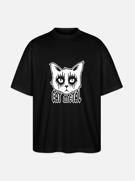 Métal Cat - T-shirt bio Blaster 2.0 coupe oversize Stanley/Stella Unisexe - noir