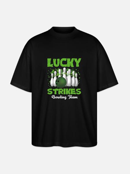 Lucky strikes bowling team - Stanley/Stella Oversized Unisex Organic T-shirt Blaster 2.0 - black