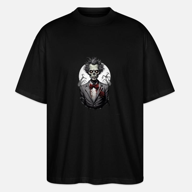 ZOMBIE im Kostüm 4 - Stanley/Stella Oversized Unisex Bio T-Shirt Blaster 2.0 - Schwarz