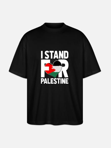 I STAND FOR PALESTINE - Stanley/Stella Oversized Unisex Organic T-shirt Blaster 2.0 - black