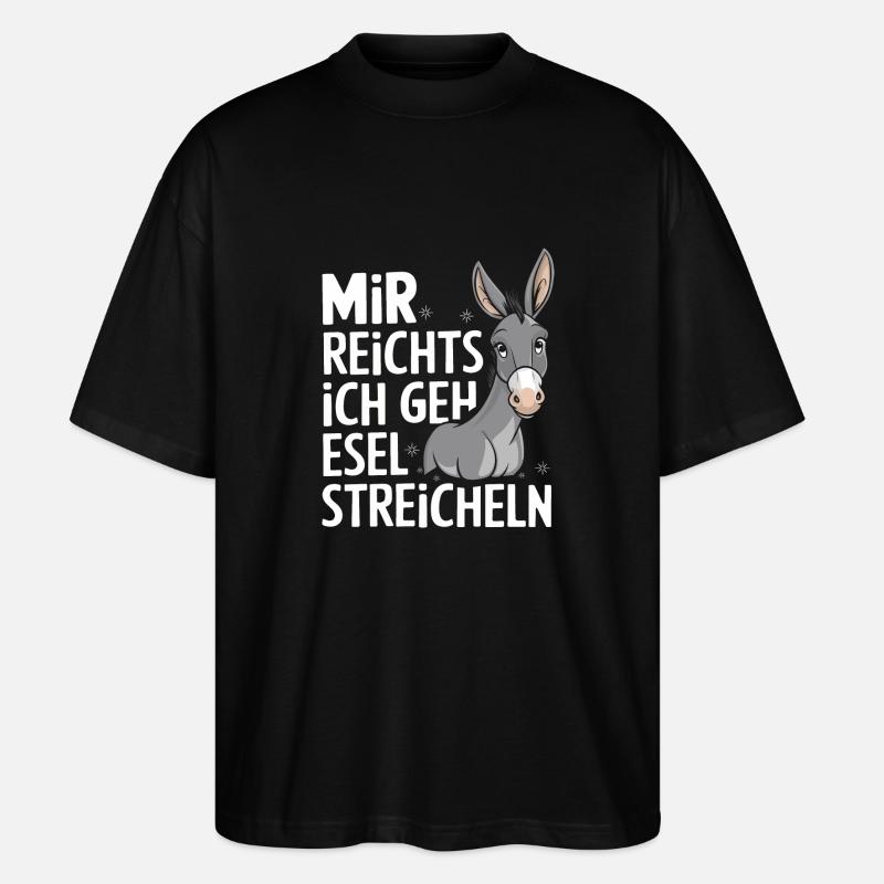 Âne âne mulet Muli - T-shirt bio Blaster 2.0 coupe oversize Stanley/Stella Unisexe - noir