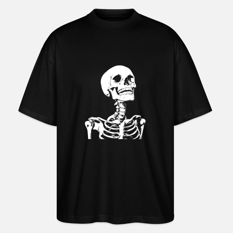 Skeleton Skull Gothic - Stanley/Stella Oversized Unisex Organic T-shirt Blaster 2.0 - black
