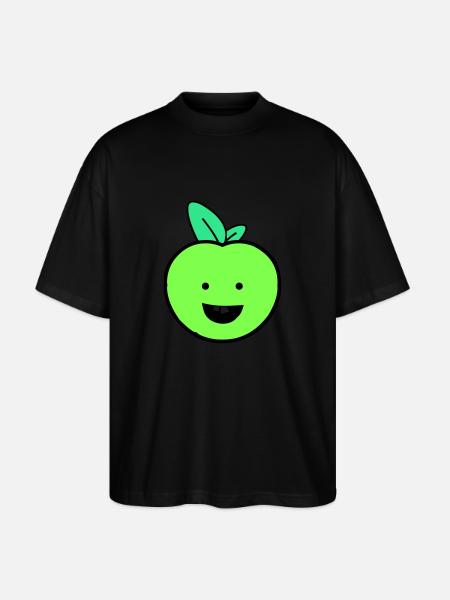 apple smile - Stanley/Stella Oversized Unisex Organic T-shirt Blaster 2.0 - black