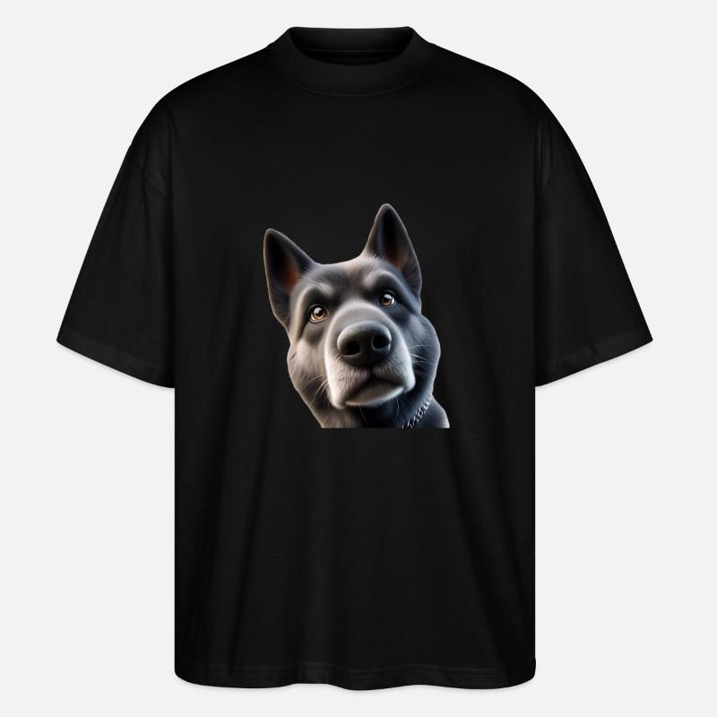 Tête de chien 2 - T-shirt bio Blaster 2.0 coupe oversize Stanley/Stella Unisexe - noir