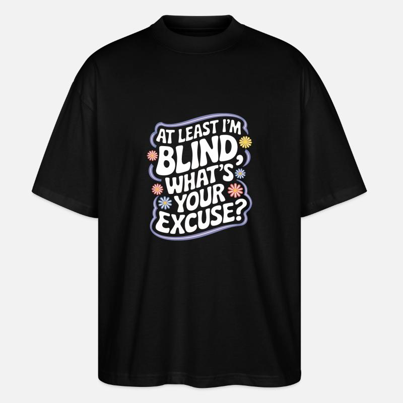 Blinde Blindheit Sehbehinderte Menschen - Stanley/Stella Oversized Unisex Bio T-Shirt Blaster 2.0 - Schwarz