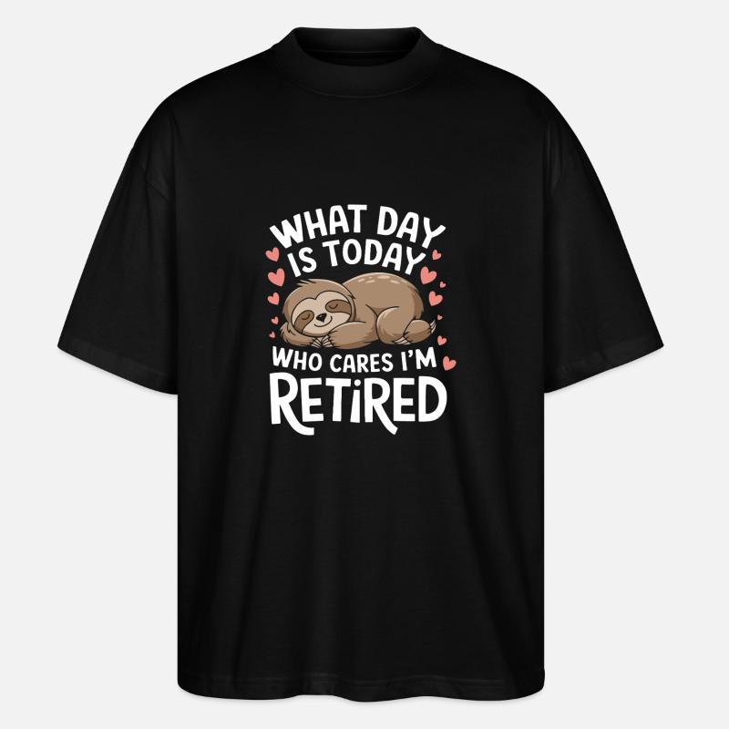 Rentner Ruhestand Rente Pensionierung - Stanley/Stella Oversized Unisex Bio T-Shirt Blaster 2.0 - Schwarz