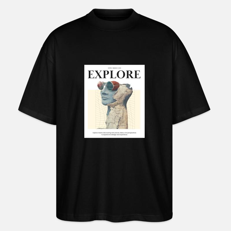 Explore - Stanley/Stella Oversized Unisex Organic T-shirt Blaster 2.0 - black