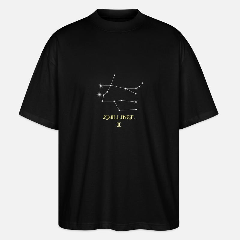 Zwilling Sternzeichen - Stanley/Stella Oversized Unisex Bio T-Shirt Blaster 2.0 - Schwarz